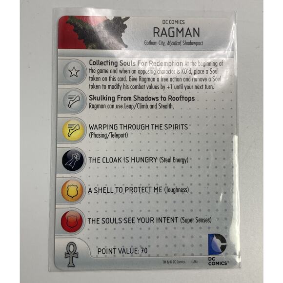 DC Heroclix RAGMAN #47 w/ Card - World's Finest Set RARE w/ Card - Picture 8 of 9